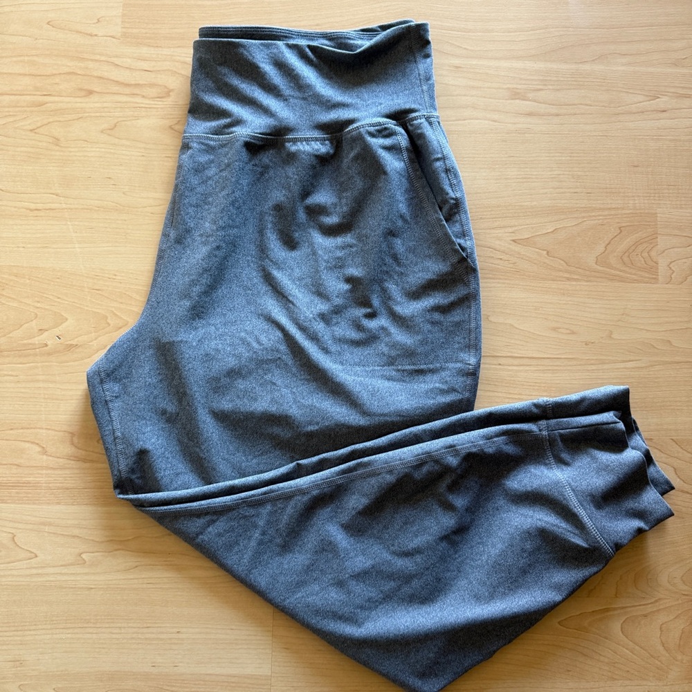 Old Navy Active Women’s High-Rise Gray Joggers Activewear w/Cuffed Ankles, XXL